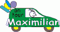 Window Color Bild - on tour - Auto mit Namen - Maximilian