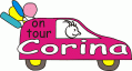 Window Color Bild - on tour - Auto mit Namen - Corina