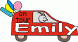 Window Color Bild - on tour - Auto mit Namen - Emily