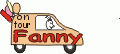 Window Color Bild - on tour - Auto mit Namen - Fanny