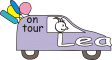 Window Color Bild - on tour - Auto mit Namen - Lea