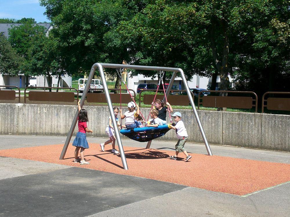 Nestschaukel - Edelstahl - Außenspielgerät für Kitas, Grundschulen und Spielplätze