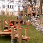 Matschanlage - Wasserspielanlage - aus Holz - Außenspielgerät für Kitas und Spielplätze