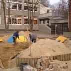 Kletterwürfel Baesweiler - Montage 1- Außenspielgerät zum Klettern