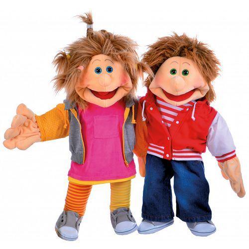 Handpuppen Living Puppets - Lana und Stuard - menschliche Handpuppe / Therapiehandpuppe mit Klappmaulprinzip Handpuppen Living Puppets - Lana und Stuard