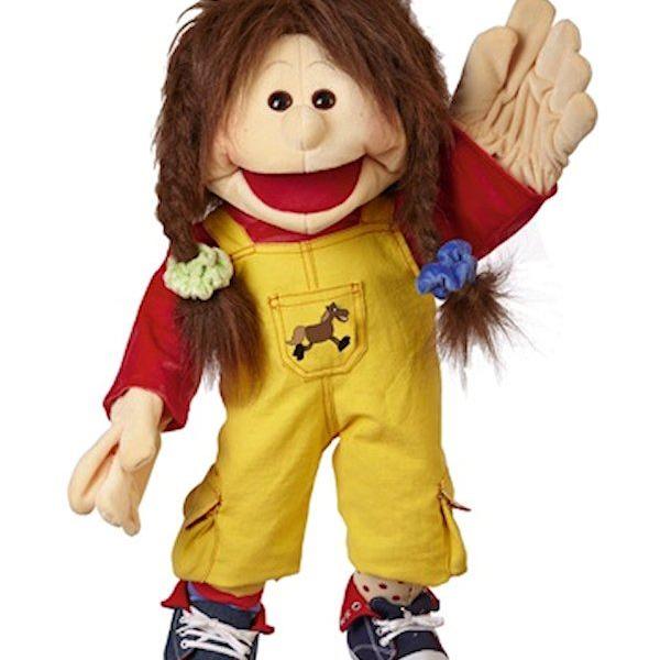 Handpuppe Living Puppets - Mädchen mit Zöpfen