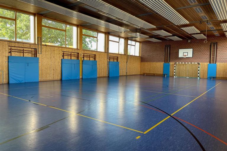 Prallschutzmatten in Sporthalle