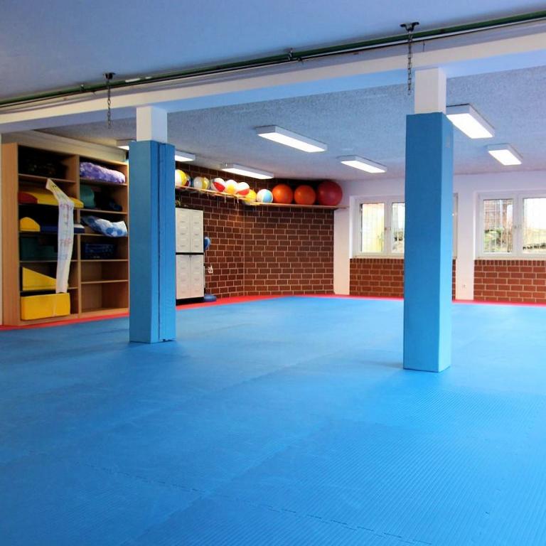 Sonderanfertigung - Säulenschutzpolster in Sporthalle